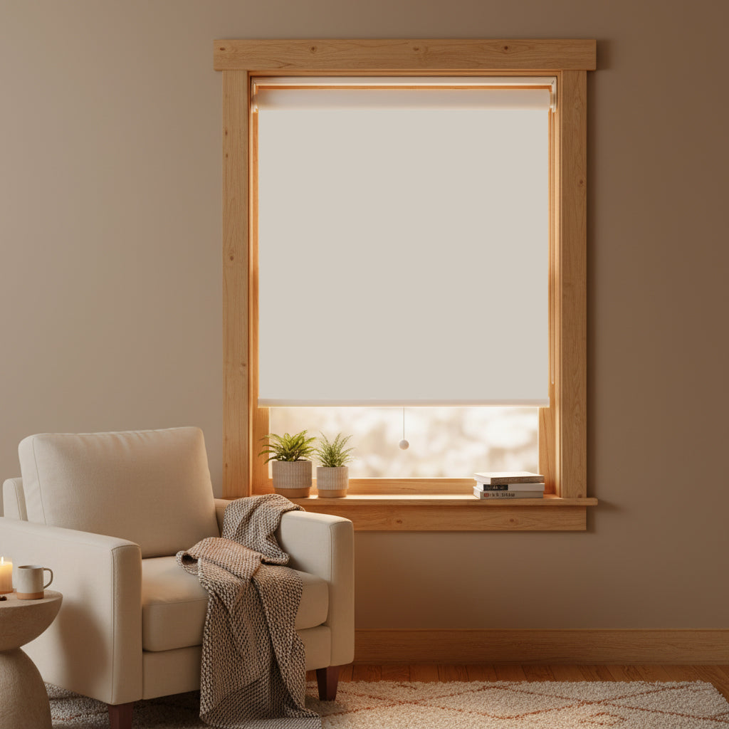 Spring roller blind