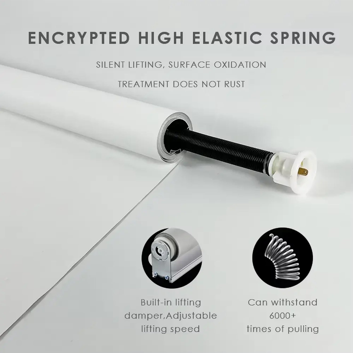 Spring roller blind